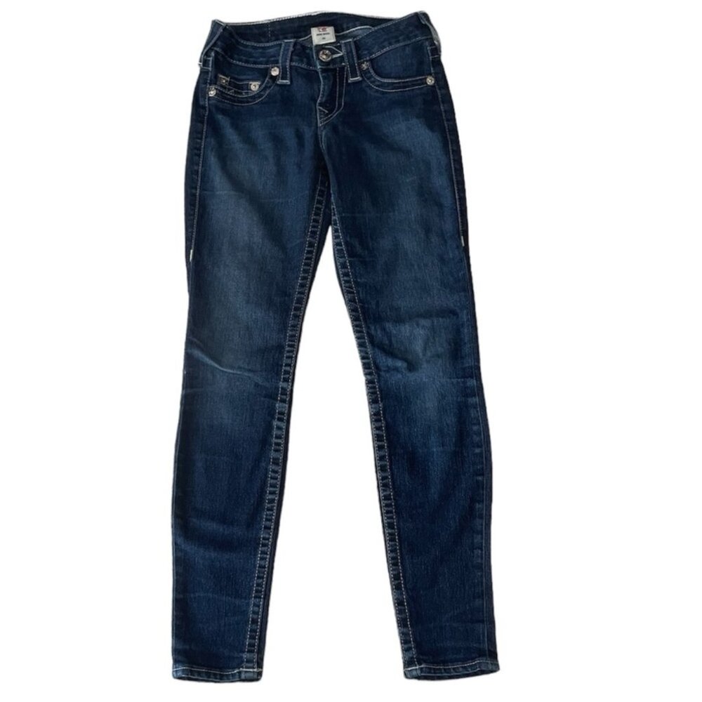 True Religion Dark Blue Skinny Jeans Size 25 x 29”